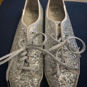 Keds Silver Glitter Sneakers